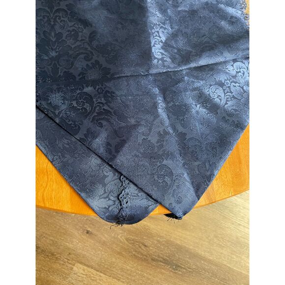 Blue Table Runner Jacquard Tablecloth Floral Tassel Wedding Party Decor Retro - Picture 4 of 7